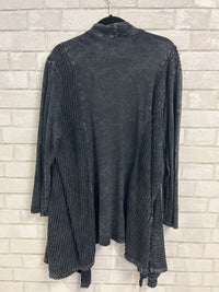 Black Ribbed Cardigan - Jess & Jane