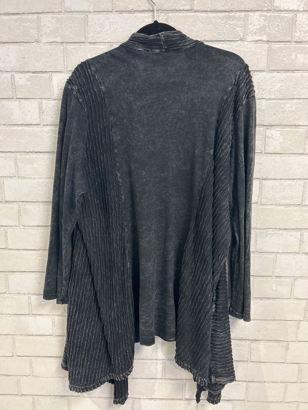 Black Ribbed Cardigan - Jess & Jane