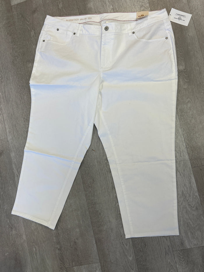 White Slim Denim Crops - Talbots (NWT)