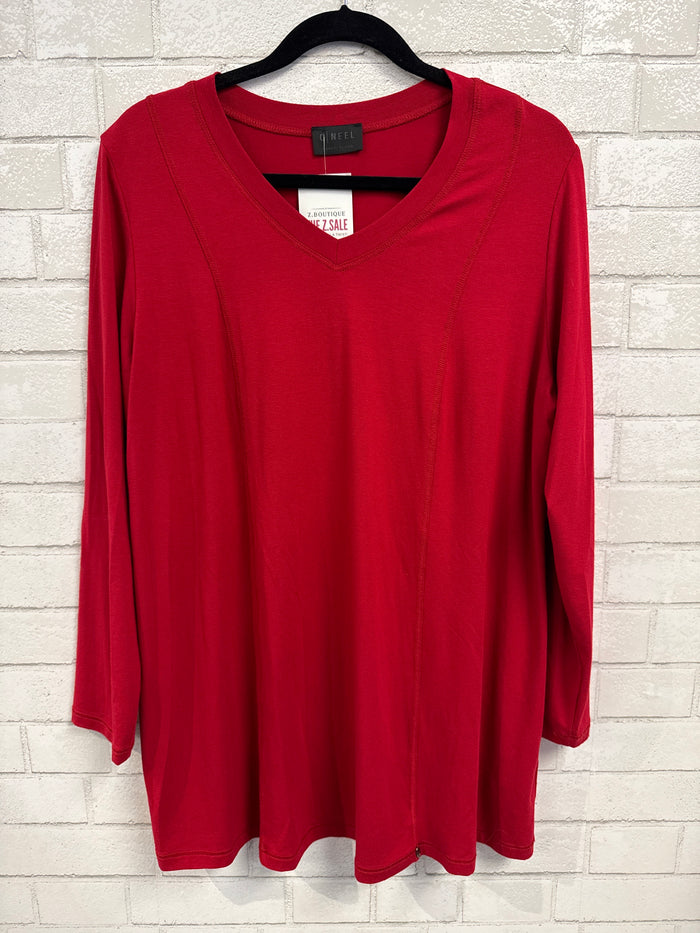 Red Long Sleeve Top - Q|Neel