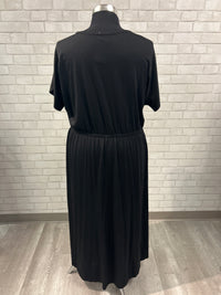 Wool& Black Short Sleeve Dress