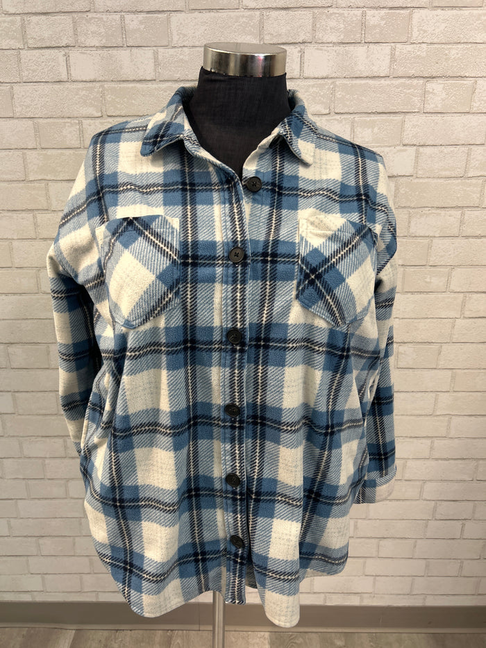 Cozy Plaid Shacket - Maurices