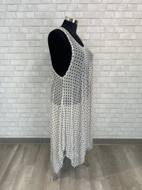 White Polka Dot Mesh Vest - Reina Lee