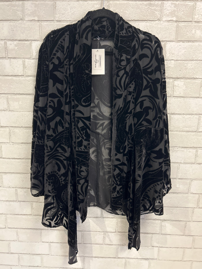 Black Velvet Burnout Jacket