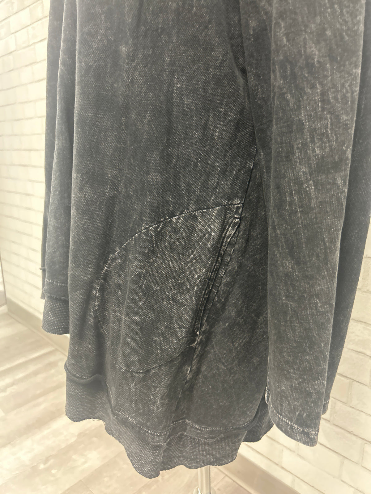 Charcoal Zip Up Swing Hoodie - Jess & Jane