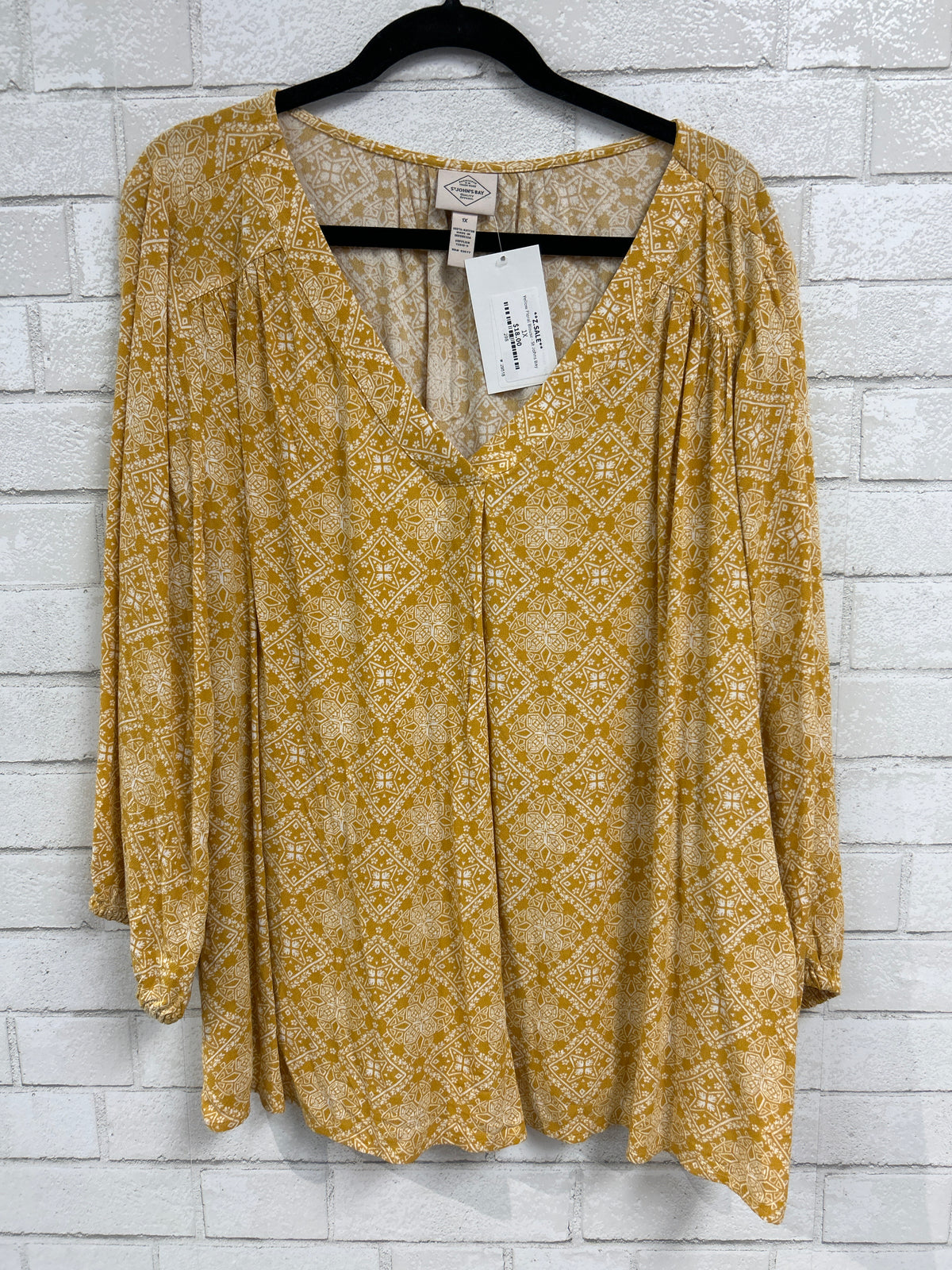 Yellow Floral Blouse - St Johns Bay