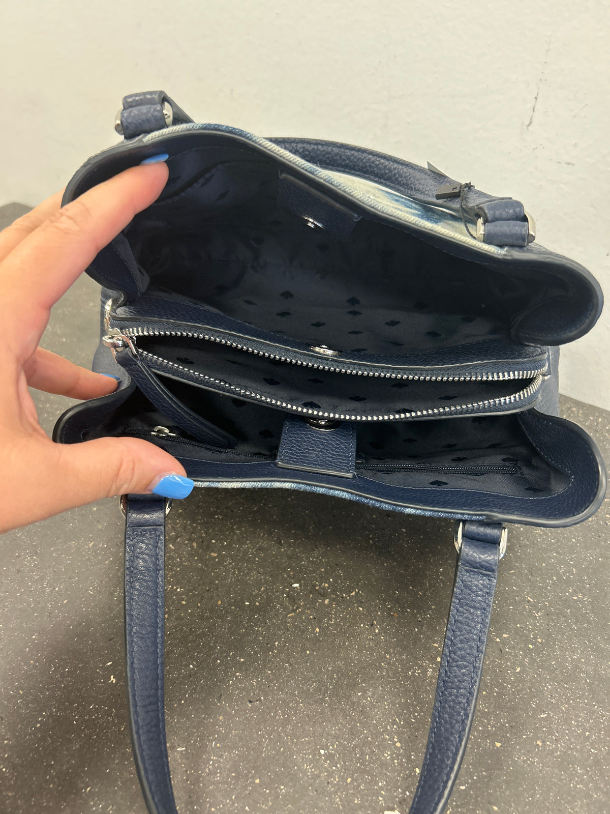 Kate Spade Blue Denim Tie Dye Satchel