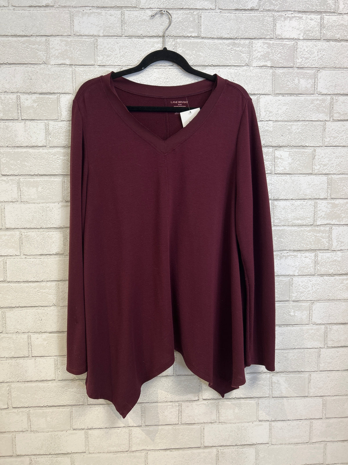Maroon V-Neck Tunic - Lane Bryant