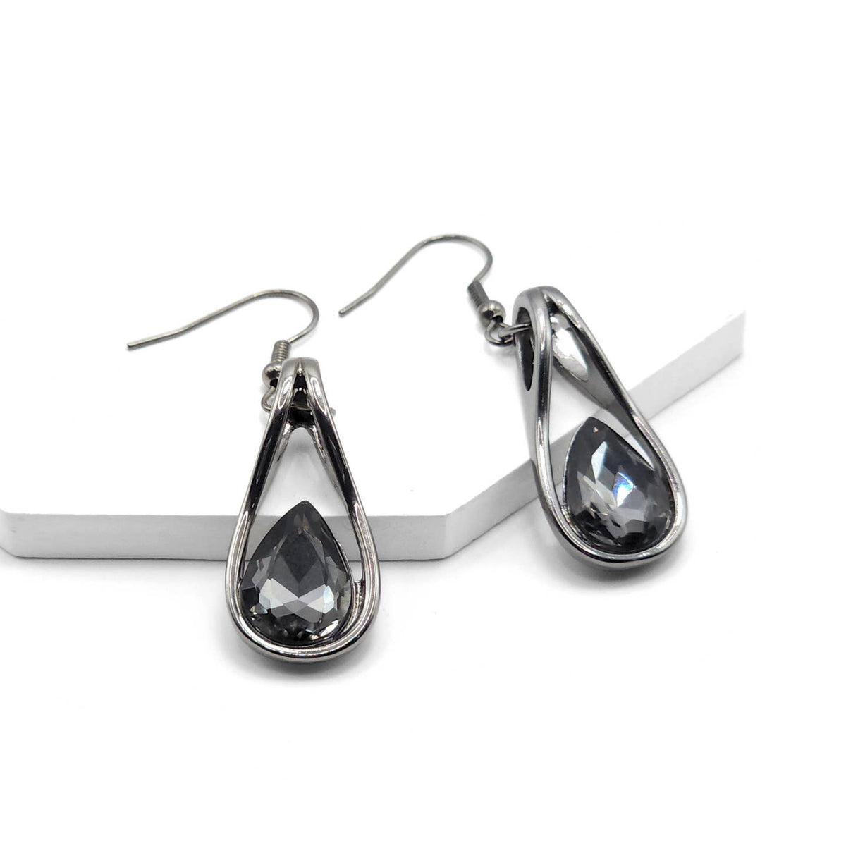 Twilight Embrace Hematite Earrings
