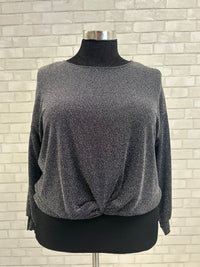 Silver Sparkle Top - Karen Kane