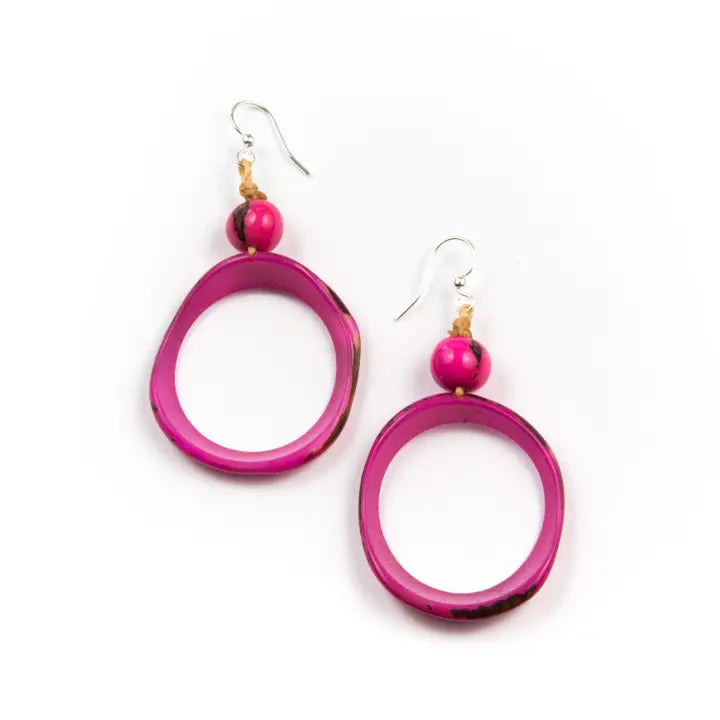 Ring of Life Earrings | Fuchsia