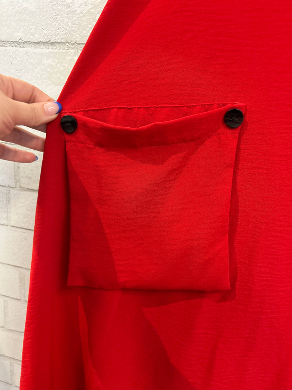 Red Asym. Tunic - Sydney