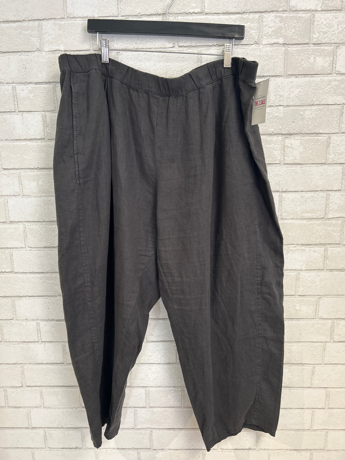 Charcoal Linen Pants - Eileen Fisher