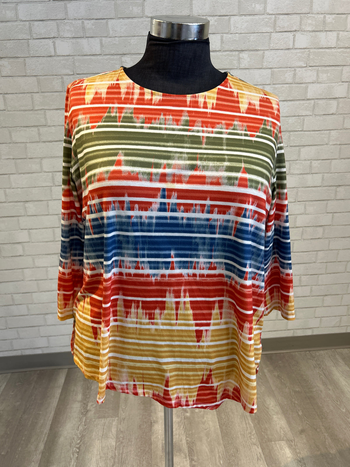 Orange/Green/Blue/Yellow Print Top - Multiples