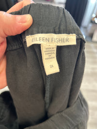 Charcoal Linen Pants - Eileen Fisher