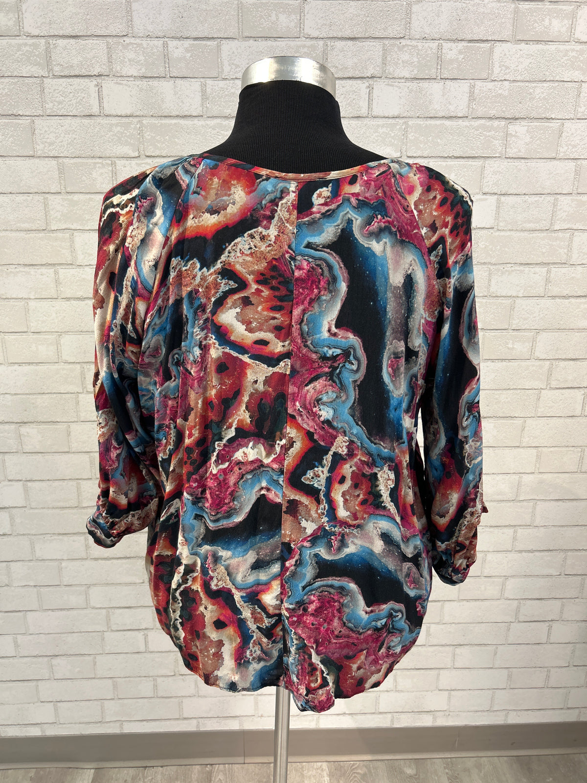 Marbled Print Blouse - Karen Kane