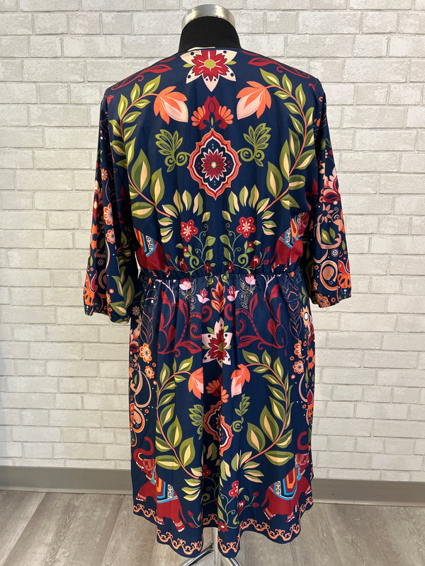 Navy Floral Dress - Bloomchic (NWT)