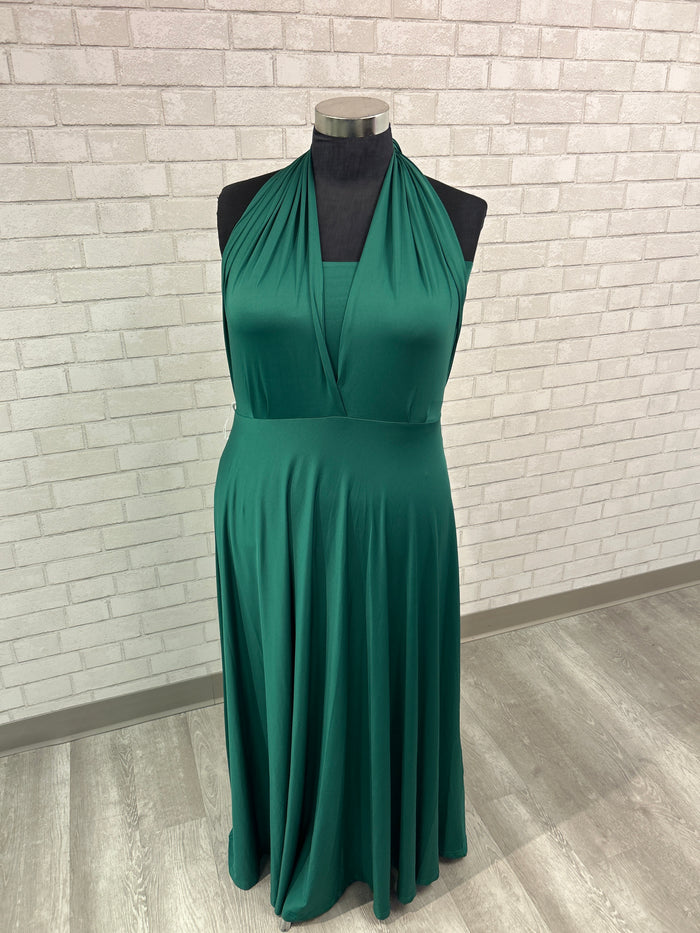 Infinity Wrap Dress - Green