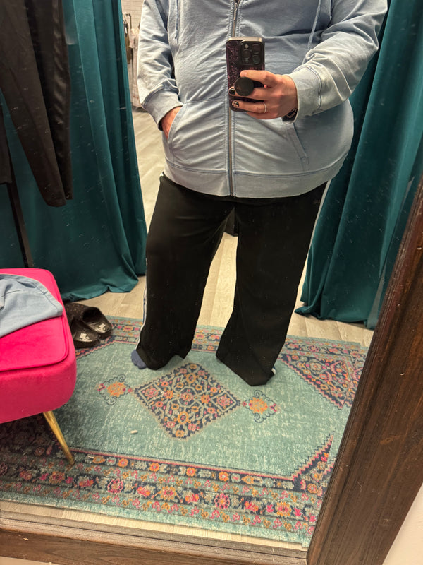 Black Pant w/ Blue/White Stripe - Universal Standard