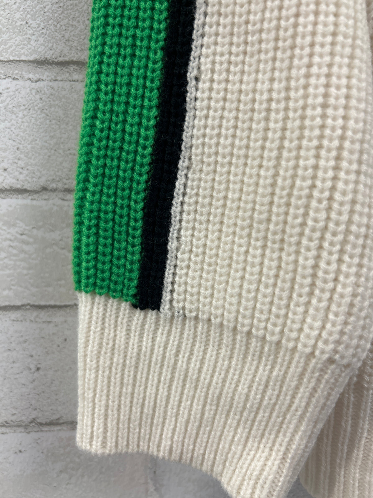 White w/ Green Stripe Sweater - Sanctuary