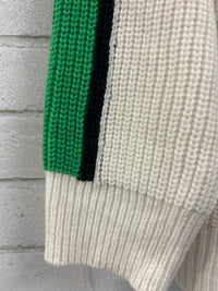 White w/ Green Stripe Sweater - Sanctuary