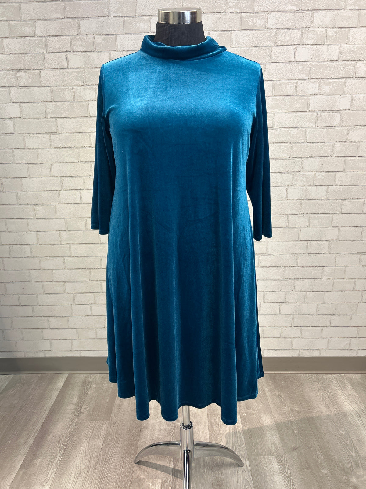 Teal Velvet Tunic/Dress - Monroe & Main