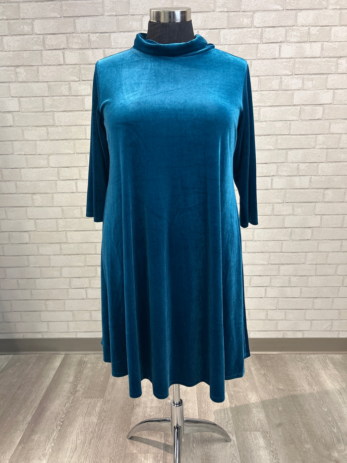 Teal Velvet Tunic/Dress - Monroe & Main
