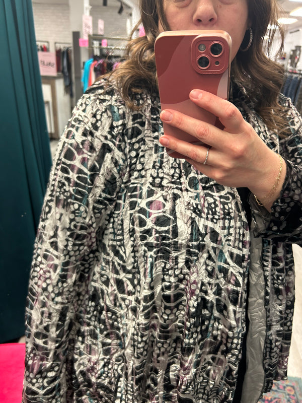 Velvet Crinkle Cardigan - Kozan