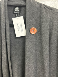 Grey 1 Button Cardigan - Bobeau