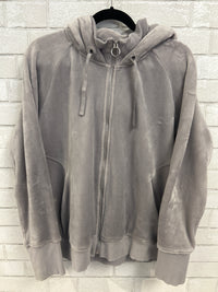 Taupe Velour Zip Up - Athleta