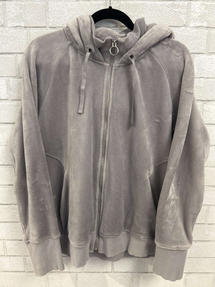 Taupe Velour Zip Up - Athleta