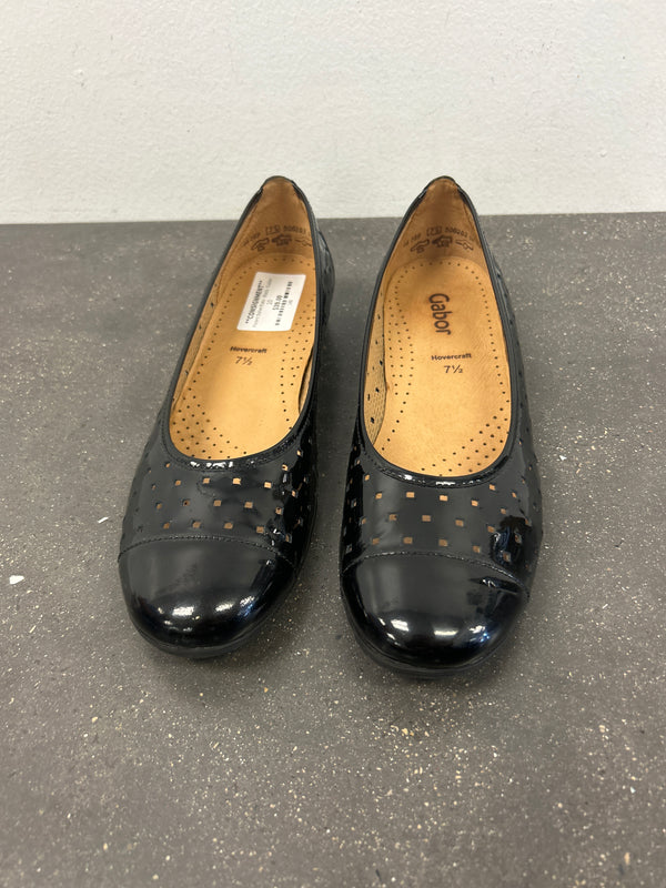 Patent Ballet Flats - Black - Gabor