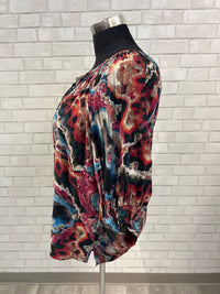 Marbled Print Blouse - Karen Kane