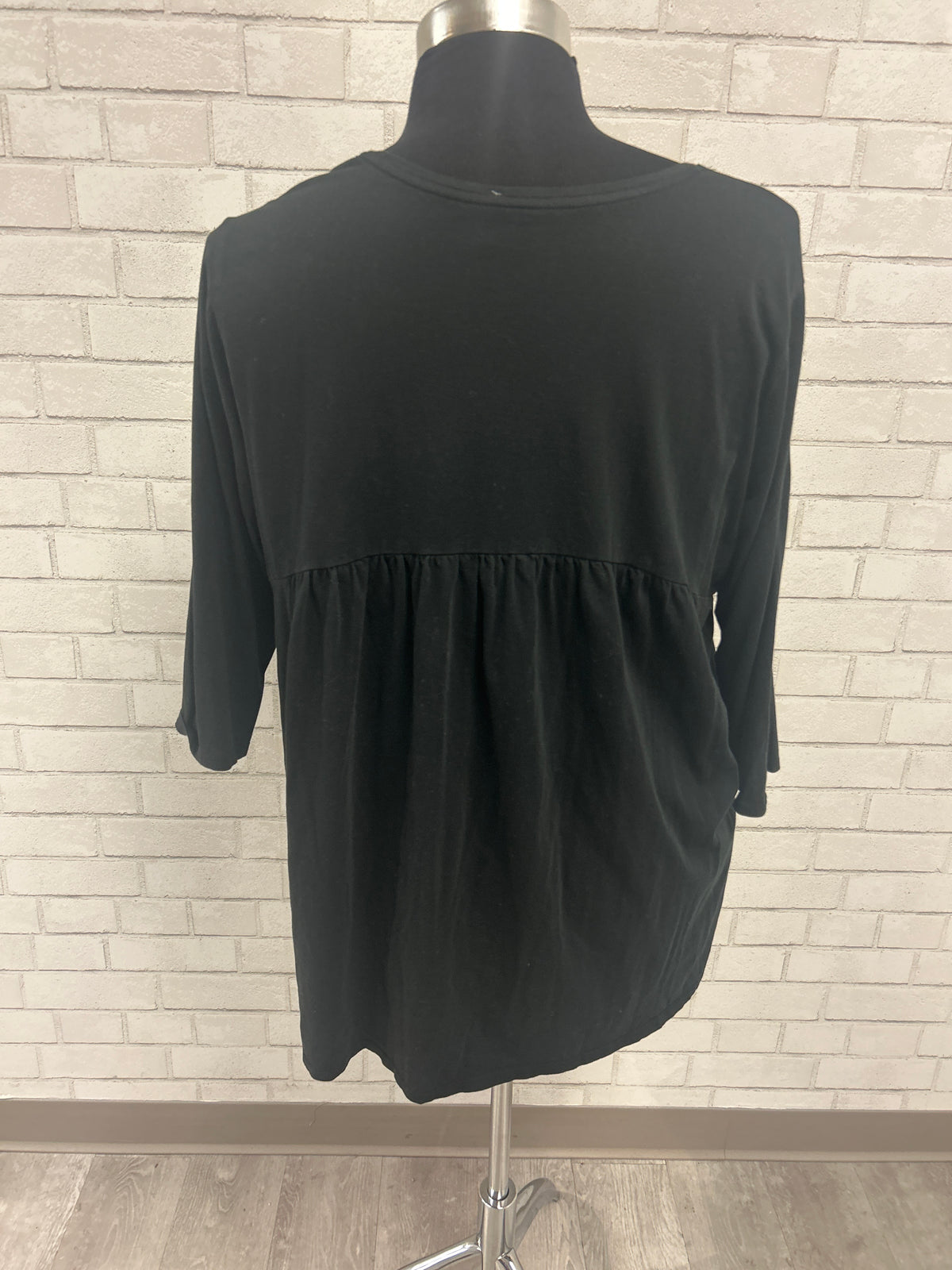 Black Shirred Back Top - J.Jill
