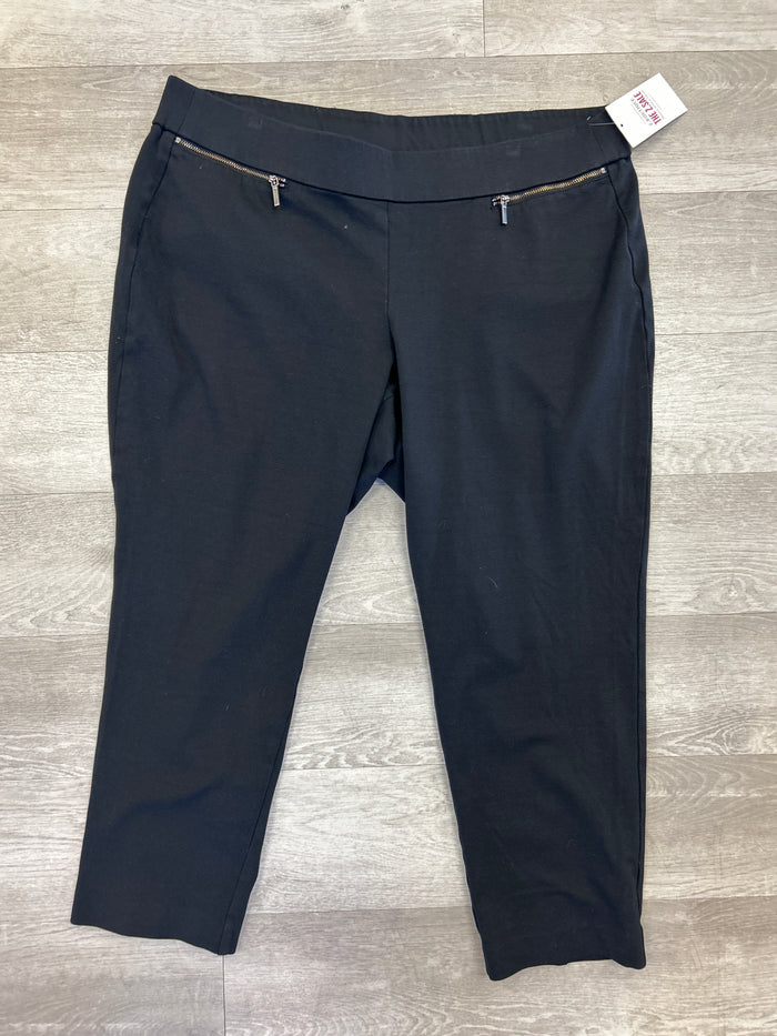 Black Zipper Pocket Pull On Pants - Lane Bryant