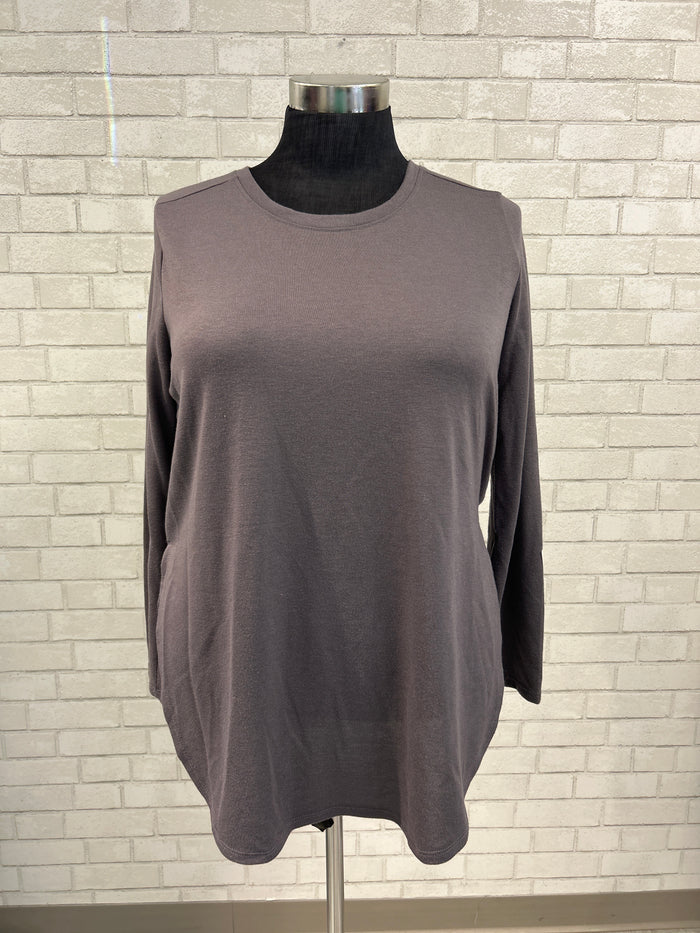 Grey Purple Long Sleeve Top - Mono B
