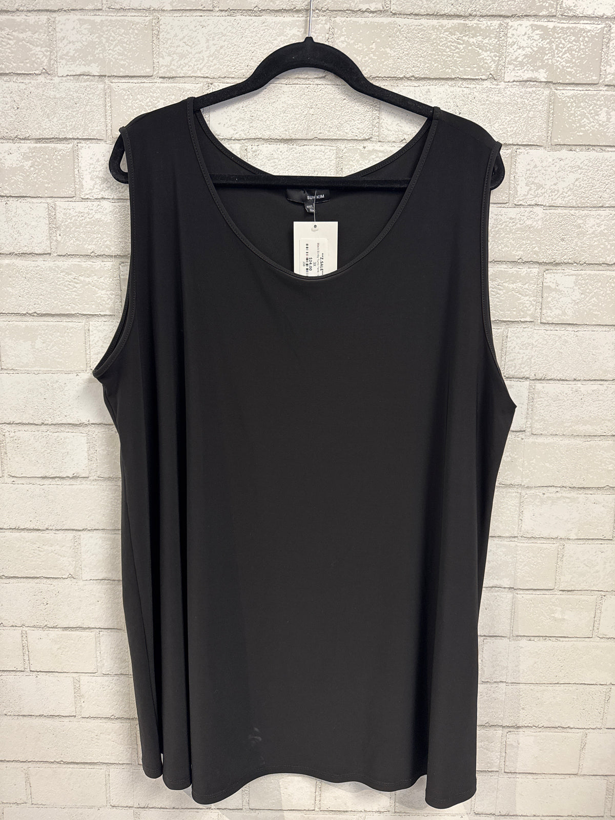 Black Slinky Tunic Tank - Sun Kim