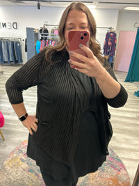 Black Laser Cut Jacket - Alembika