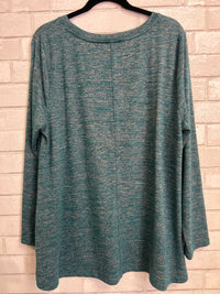 Teal Space Dye Top - Jones NY