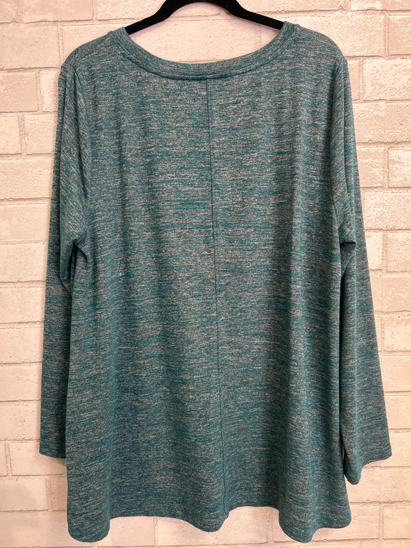 Teal Space Dye Top - Jones NY