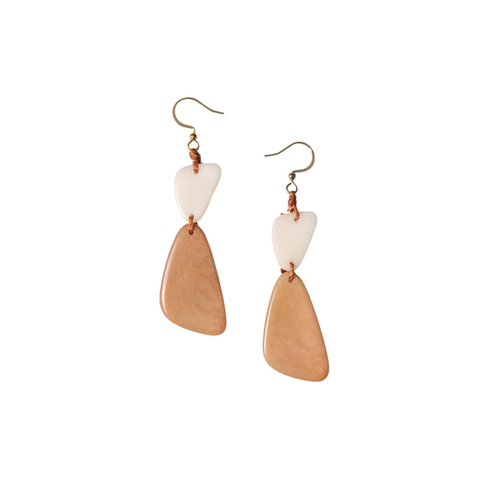 Abby Earrings | Cafe con Leche/Ivory