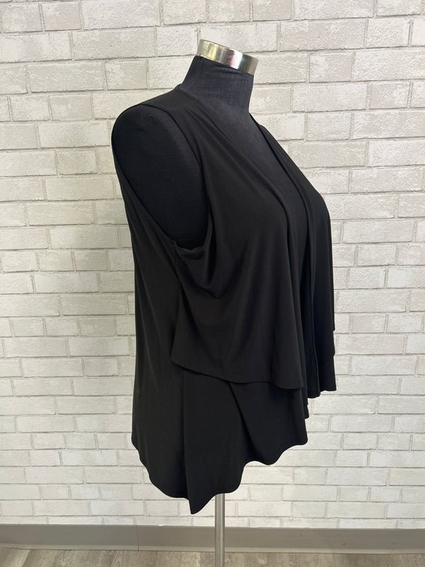 Black Slinky Vest - Caribe
