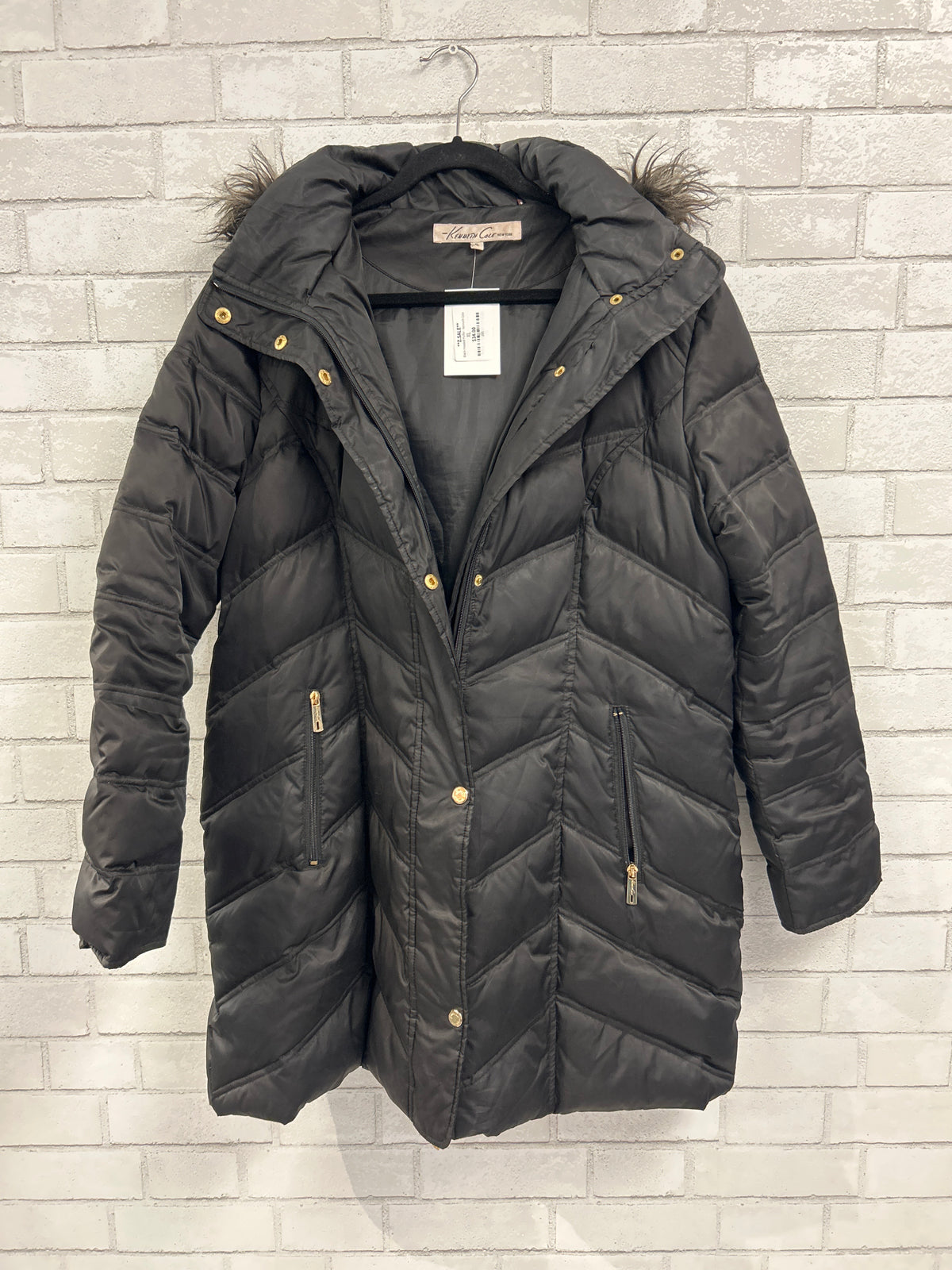 Black Hooded Puffer - Kenneth Cole