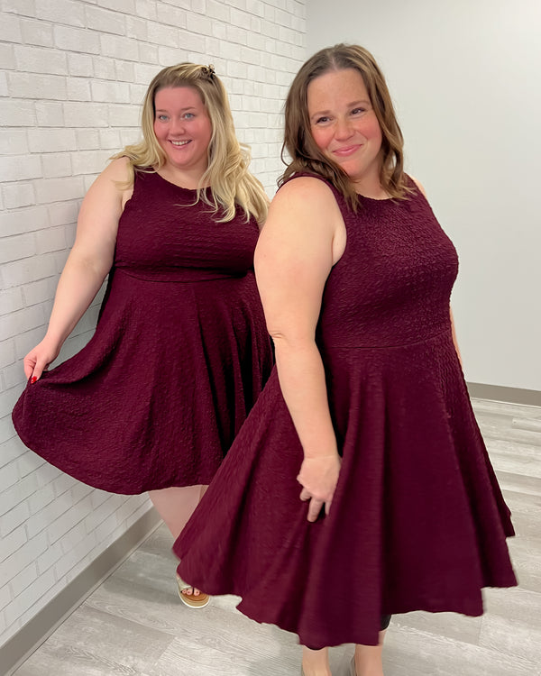 Cranberry Textured Dress
