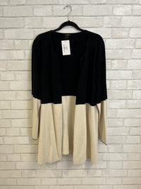 Black & White Colorblock Cardigan - Talbots