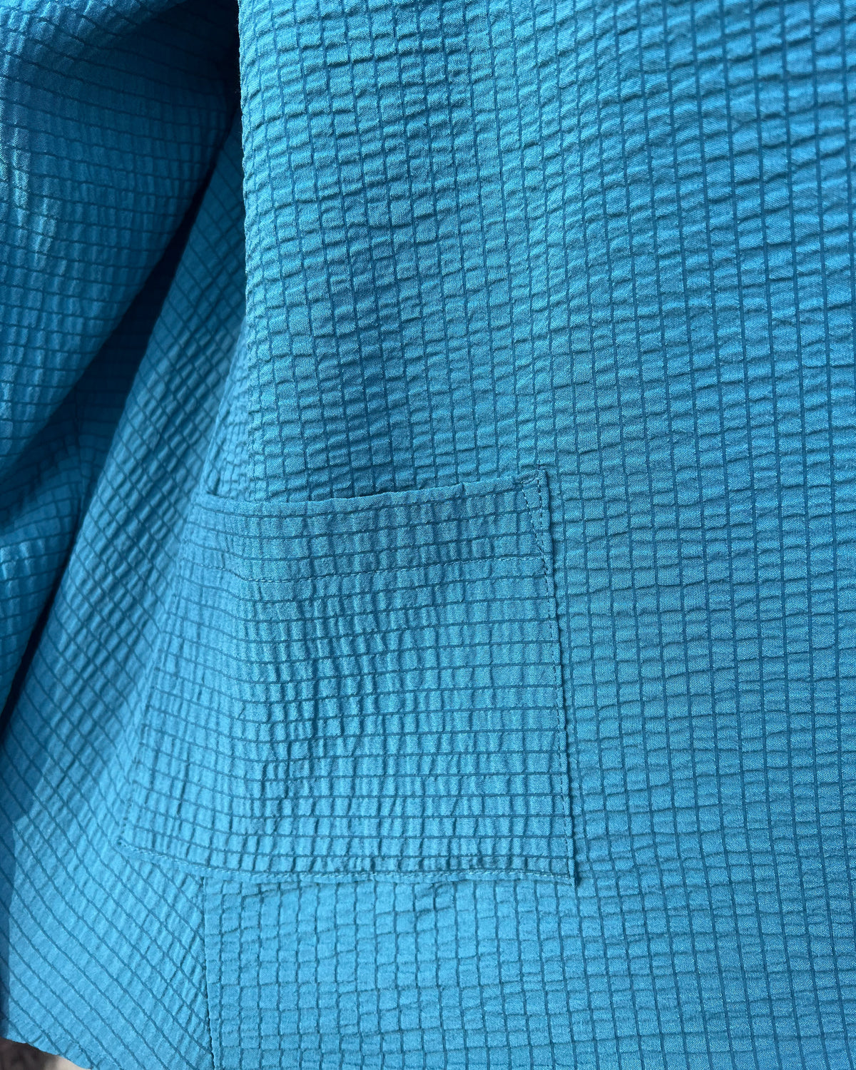 Triangle Top | Teal Seersucker
