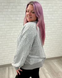 Leopard Print Pullover | Grey