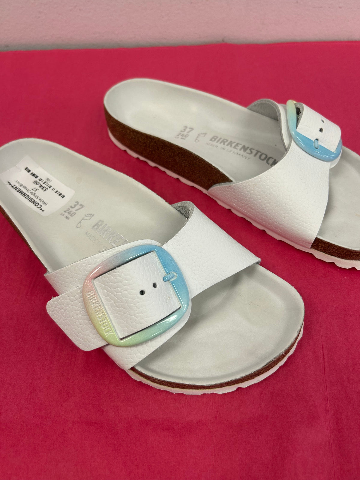 White Single Strap Birks