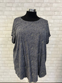 Blue/Green/Purple Paisley Top - J.Jill Fit