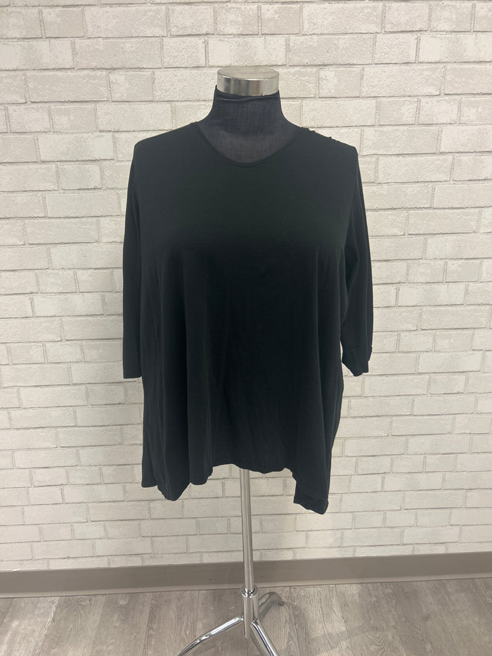 Black Shirred Back Top - J.Jill